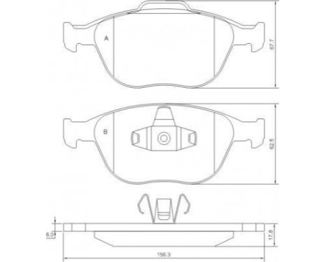 Kit de plaquettes de frein, frein à disque 37349 ABS