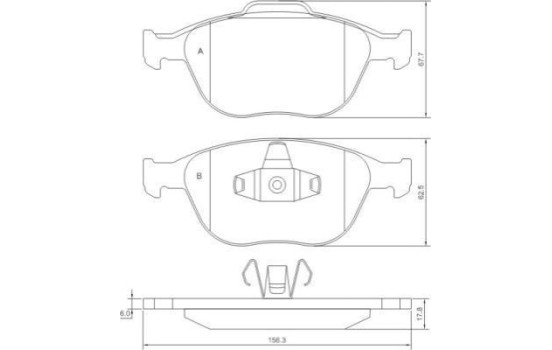 Kit de plaquettes de frein, frein à disque 37349 ABS