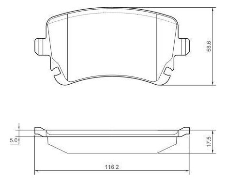 Kit de plaquettes de frein, frein à disque 37366 ABS, Image 2