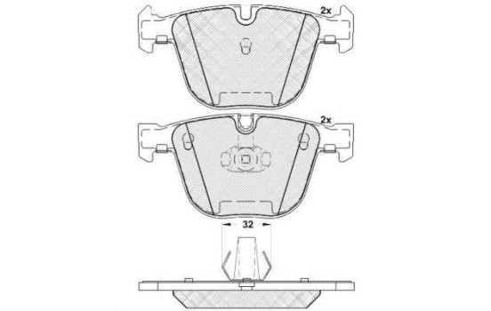 Kit de plaquettes de frein, frein à disque 37371 ABS, Image 2