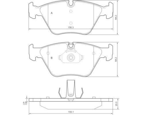 Kit de plaquettes de frein, frein à disque 37374 ABS, Image 2