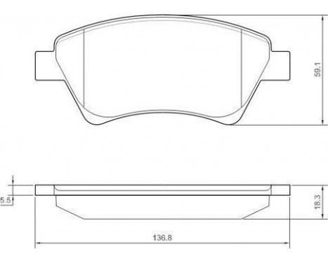 Kit de plaquettes de frein, frein à disque 37397 ABS, Image 2