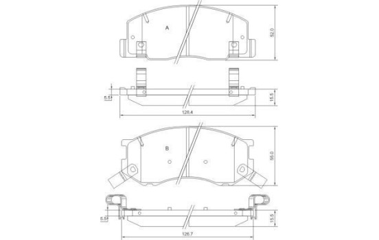 Kit de plaquettes de frein, frein à disque 37399 ABS, Image 2