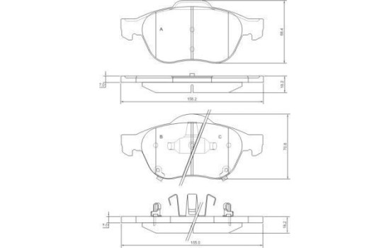 Kit de plaquettes de frein, frein à disque 37402 ABS, Image 2