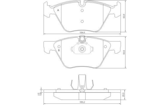 Kit de plaquettes de frein, frein à disque 37409 ABS, Image 2