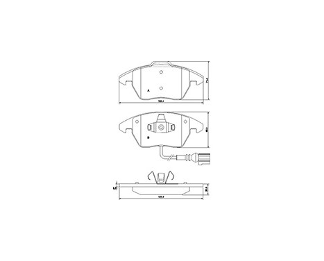 Kit de plaquettes de frein, frein à disque 37414 ABS, Image 3