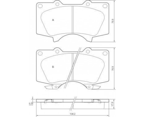 Kit de plaquettes de frein, frein à disque 37420 ABS, Image 2