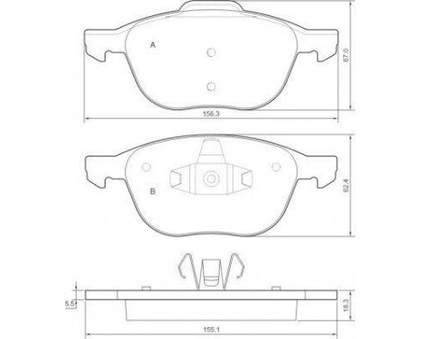 Kit de plaquettes de frein, frein à disque 37422 ABS, Image 2