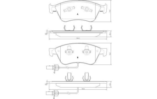 Kit de plaquettes de frein, frein à disque 37427 ABS, Image 2