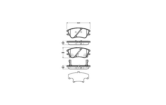 Kit de plaquettes de frein, frein à disque 37432 ABS, Image 3