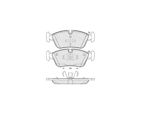 Kit de plaquettes de frein, frein à disque 37436 ABS, Image 3