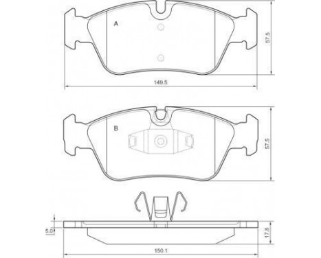 Kit de plaquettes de frein, frein à disque 37436 ABS, Image 2