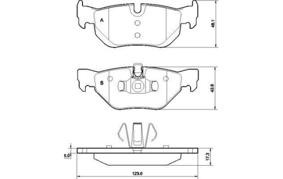 Kit de plaquettes de frein, frein à disque 37437 ABS, Image 2
