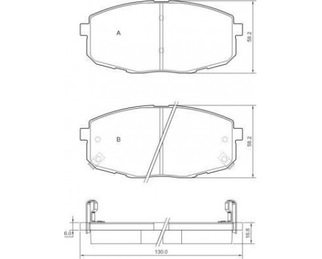 Kit de plaquettes de frein, frein à disque 37442 ABS, Image 2