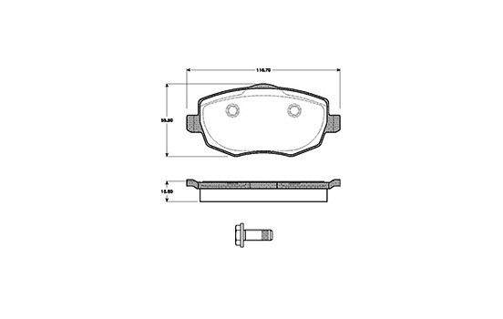 Kit de plaquettes de frein, frein à disque 37444 ABS