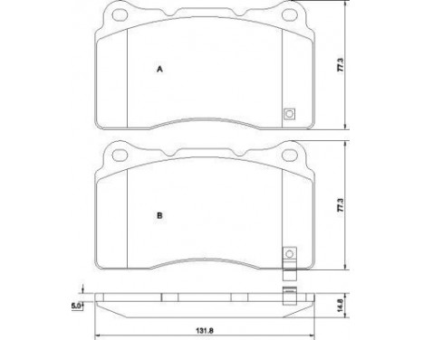 Kit de plaquettes de frein, frein à disque 37447 ABS, Image 2