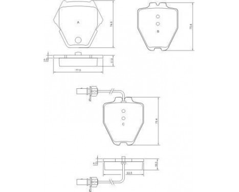 Kit de plaquettes de frein, frein à disque 37448 ABS, Image 2