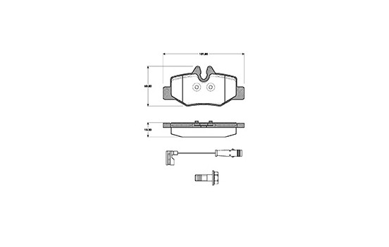 Kit de plaquettes de frein, frein à disque 37450 ABS, Image 3