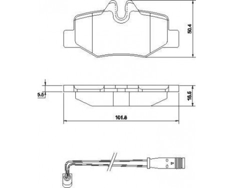 Kit de plaquettes de frein, frein à disque 37450 ABS, Image 2