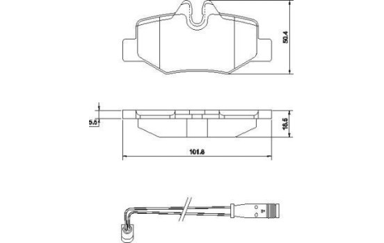 Kit de plaquettes de frein, frein à disque 37450 ABS, Image 2