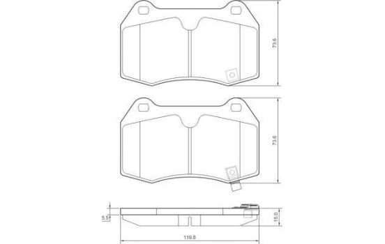 Kit de plaquettes de frein, frein à disque 37451 ABS