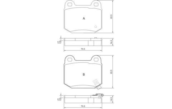 Kit de plaquettes de frein, frein à disque 37452 ABS, Image 2