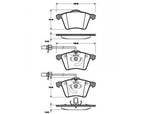 Kit de plaquettes de frein, frein à disque 37453 ABS, Image 2