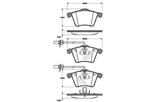 Kit de plaquettes de frein, frein à disque 37453 ABS, Image 2