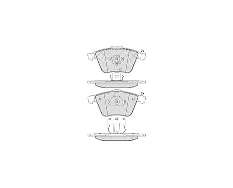 Kit de plaquettes de frein, frein à disque 37464 ABS, Image 3