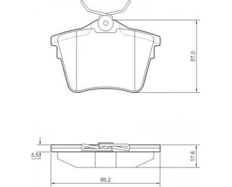 Kit de plaquettes de frein, frein à disque 37466 ABS, Image 2