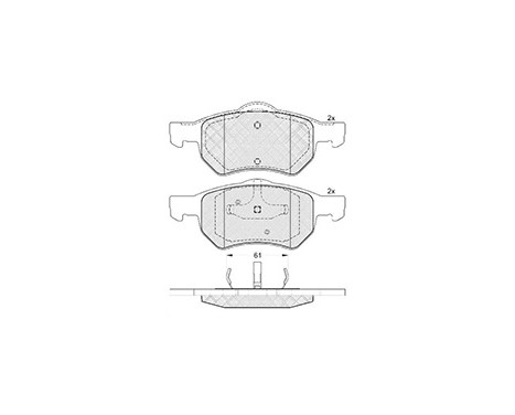 Kit de plaquettes de frein, frein à disque 37469 ABS, Image 3