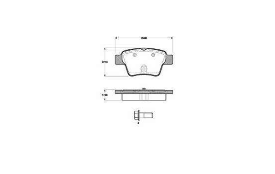 Kit de plaquettes de frein, frein à disque 37475 ABS, Image 3
