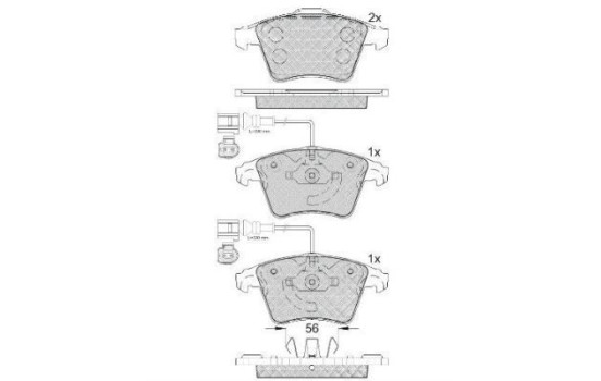 Kit de plaquettes de frein, frein à disque 37482 ABS, Image 2