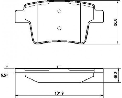 Kit de plaquettes de frein, frein à disque 37489 ABS, Image 2