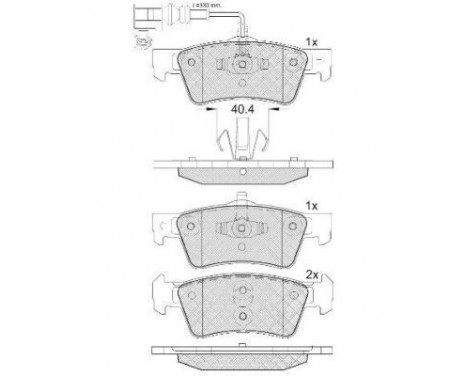 Kit de plaquettes de frein, frein à disque 37494 ABS, Image 2