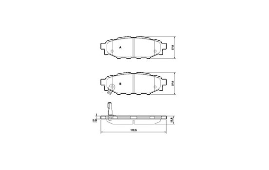 Kit de plaquettes de frein, frein à disque 37499 ABS, Image 3