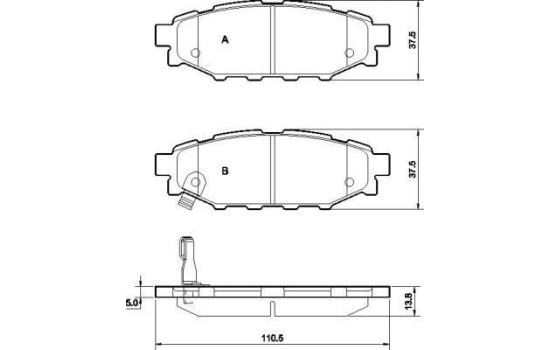 Kit de plaquettes de frein, frein à disque 37499 ABS, Image 2