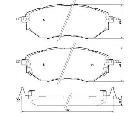 Kit de plaquettes de frein, frein à disque 37502 ABS, Image 2