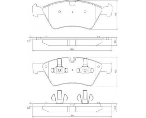 Kit de plaquettes de frein, frein à disque 37507 ABS, Image 2