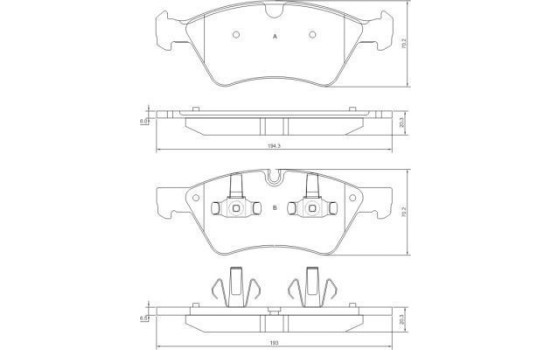 Kit de plaquettes de frein, frein à disque 37507 ABS, Image 2