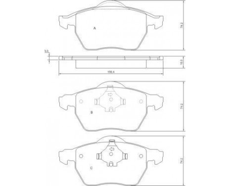 Kit de plaquettes de frein, frein à disque 37514 ABS