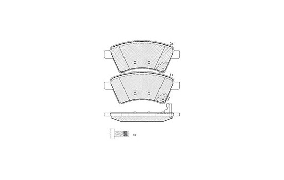 Kit de plaquettes de frein, frein à disque 37532 ABS, Image 2