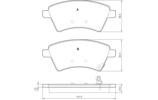 Kit de plaquettes de frein, frein à disque 37532 ABS, Image 3