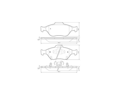 Kit de plaquettes de frein, frein à disque 37546 ABS, Image 3