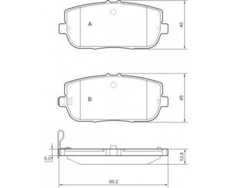 Kit de plaquettes de frein, frein à disque 37550 ABS, Image 2