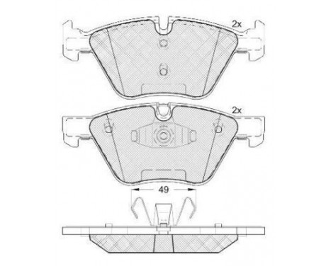 Kit de plaquettes de frein, frein à disque 37551 ABS, Image 2