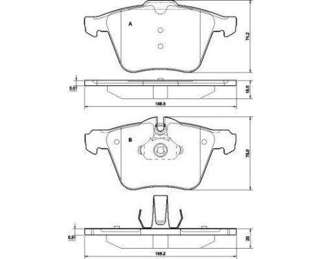 Kit de plaquettes de frein, frein à disque 37557 ABS, Image 2