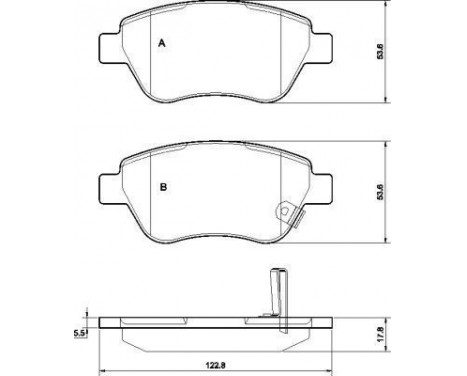 Kit de plaquettes de frein, frein à disque 37563 ABS, Image 3