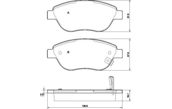 Kit de plaquettes de frein, frein à disque 37564 ABS, Image 2