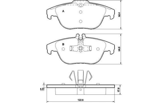 Kit de plaquettes de frein, frein à disque 37585 ABS, Image 2